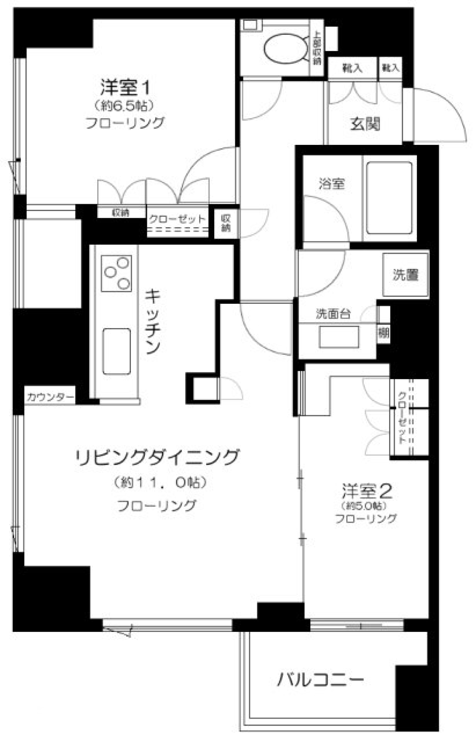 シティタワー赤羽ステーションコート　1103号室の間取り図