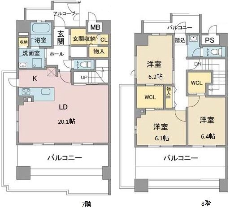 Ｅｐｏｃｈ　ＩＫＡＩ 701号室の間取り図