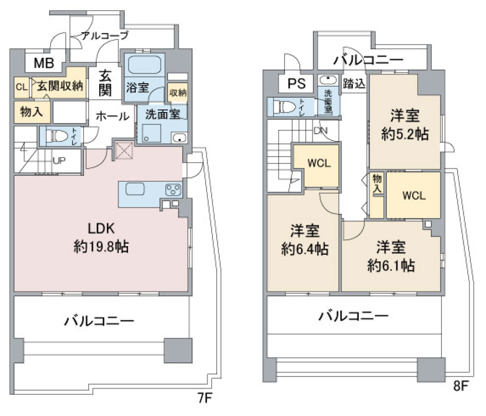 Ｅｐｏｃｈ　ＩＫＡＩ　702号室の間取り図