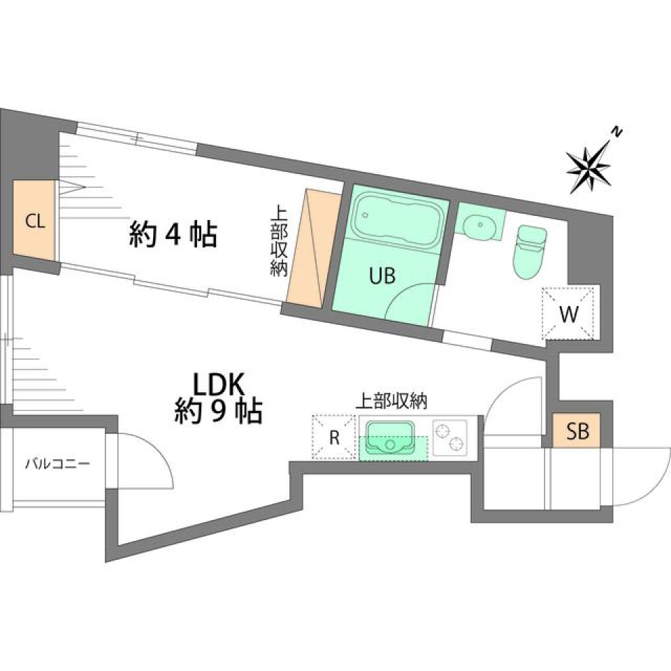 ジェムストーン高田馬場　602号室の間取り図