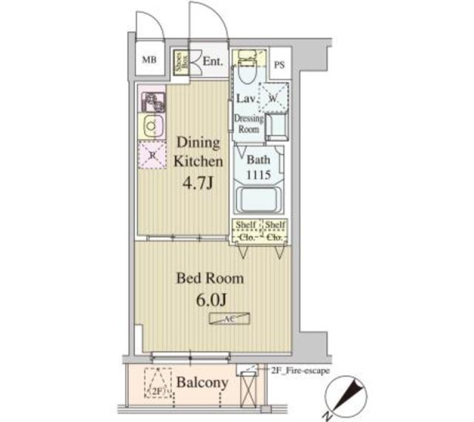 オークスクエア新川　302号室の間取り図