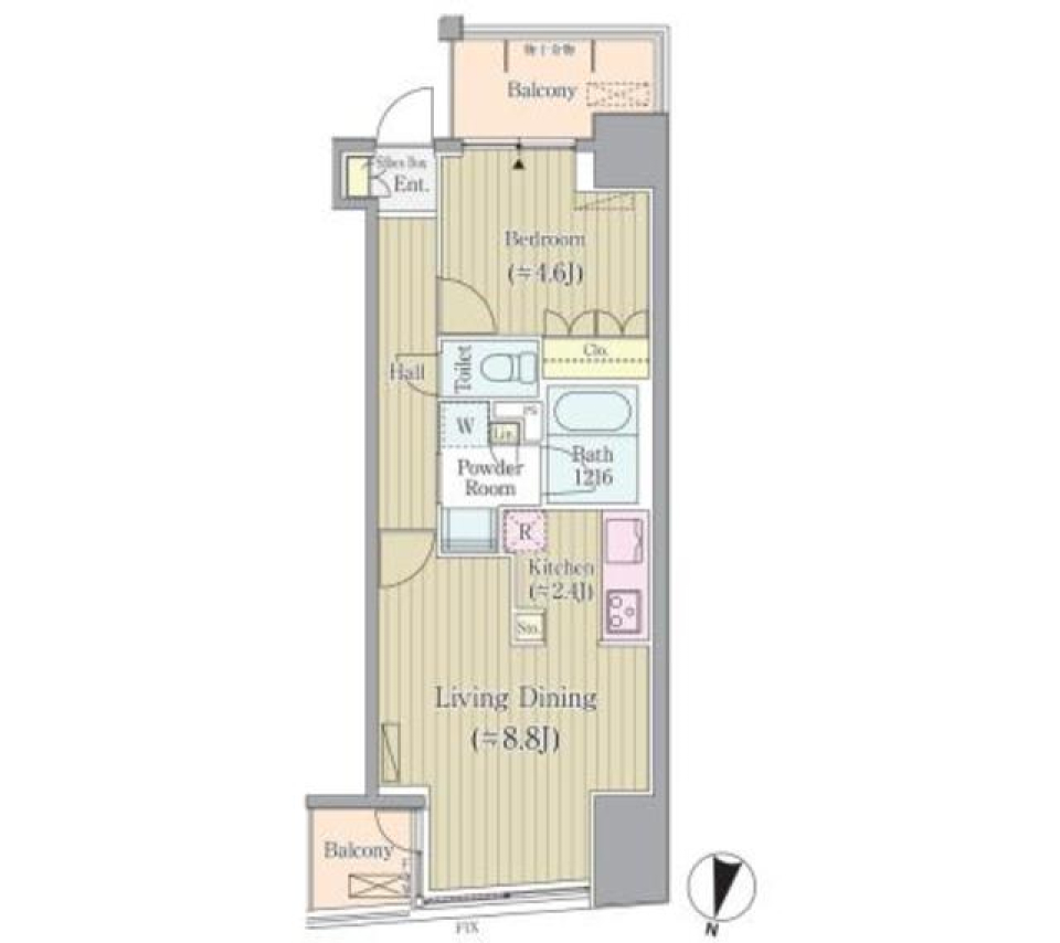 リンデンコート市ヶ谷　1001号室の間取り図