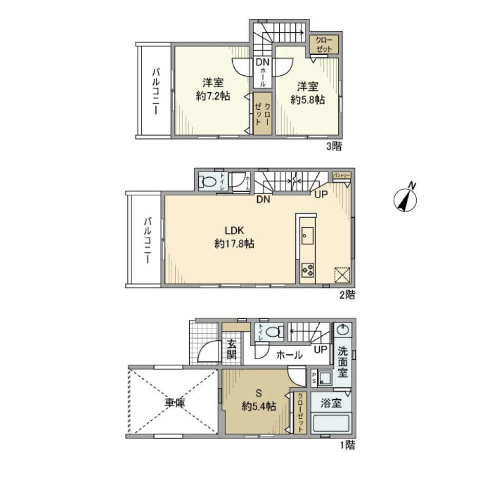 高社１丁目戸建の間取り図