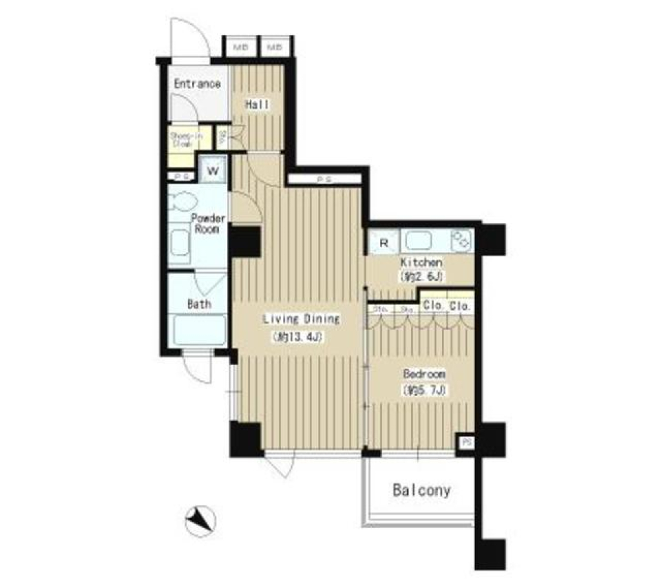 テラッツァ表参道　504号室の間取り図