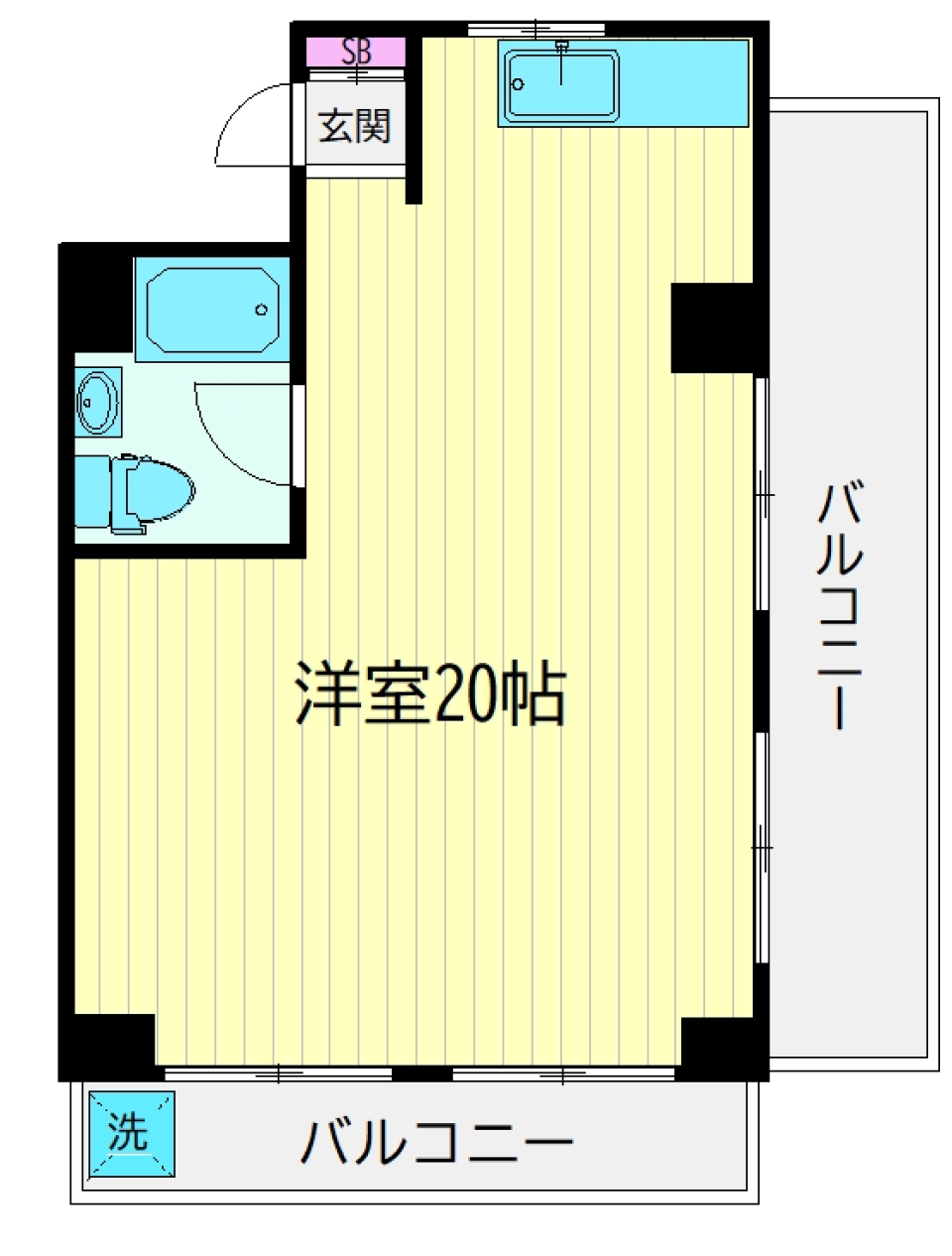 美原ハイツ　401号室の間取り図