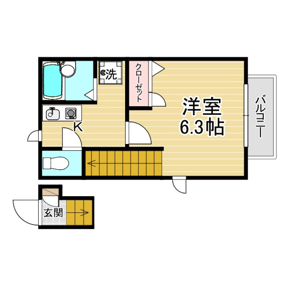 メゾンドパリ　202号室の間取り図