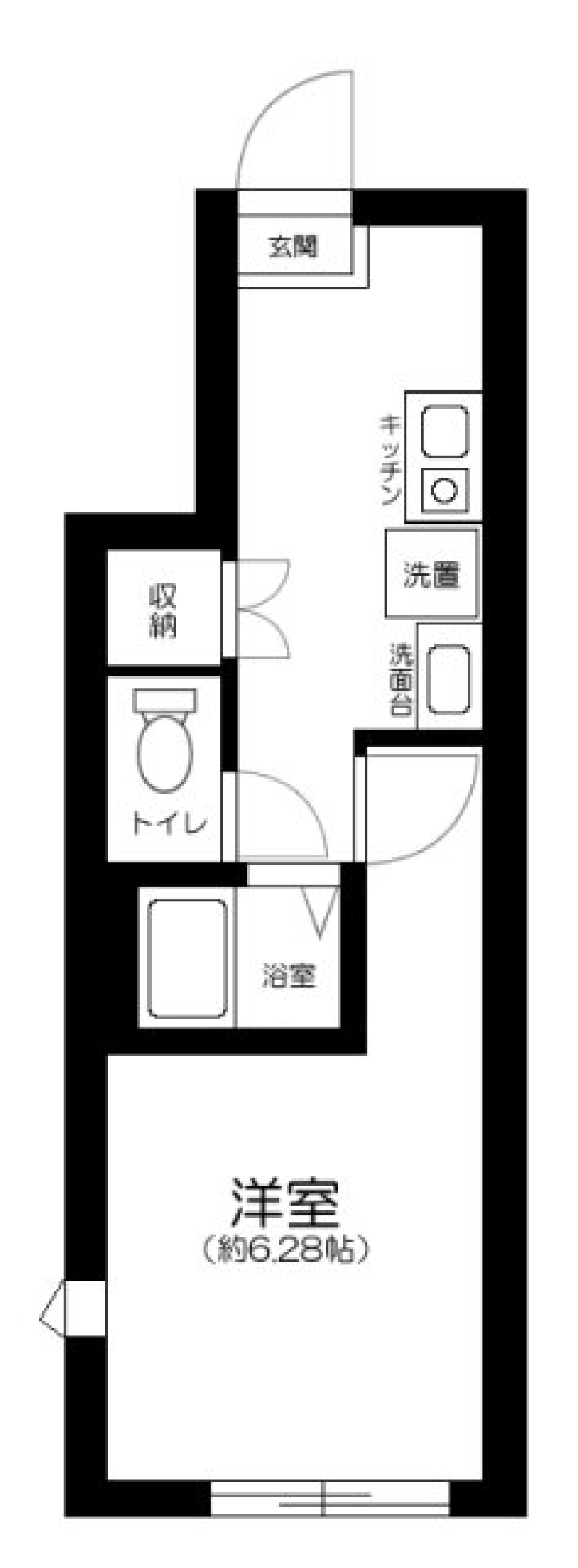 (仮称)調布市飛田給長屋計画　105号室［新築］の間取り図