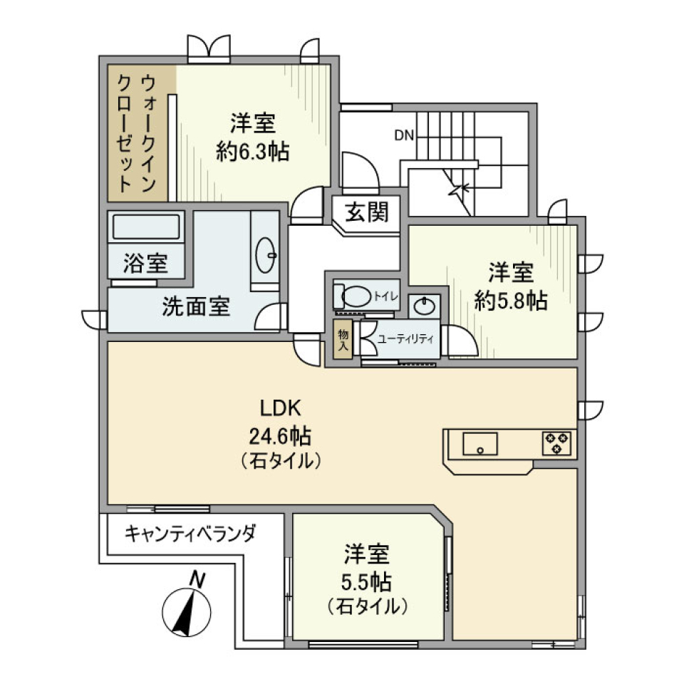 Ｃａｓａ　ＡｐｕＫａｐｉ 301号室の間取り図