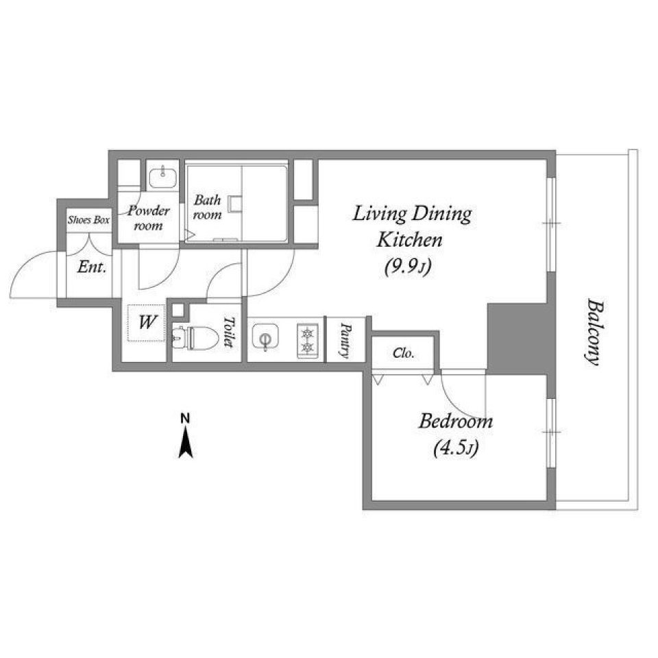 TOPAZ江坂 0306号室の間取り図