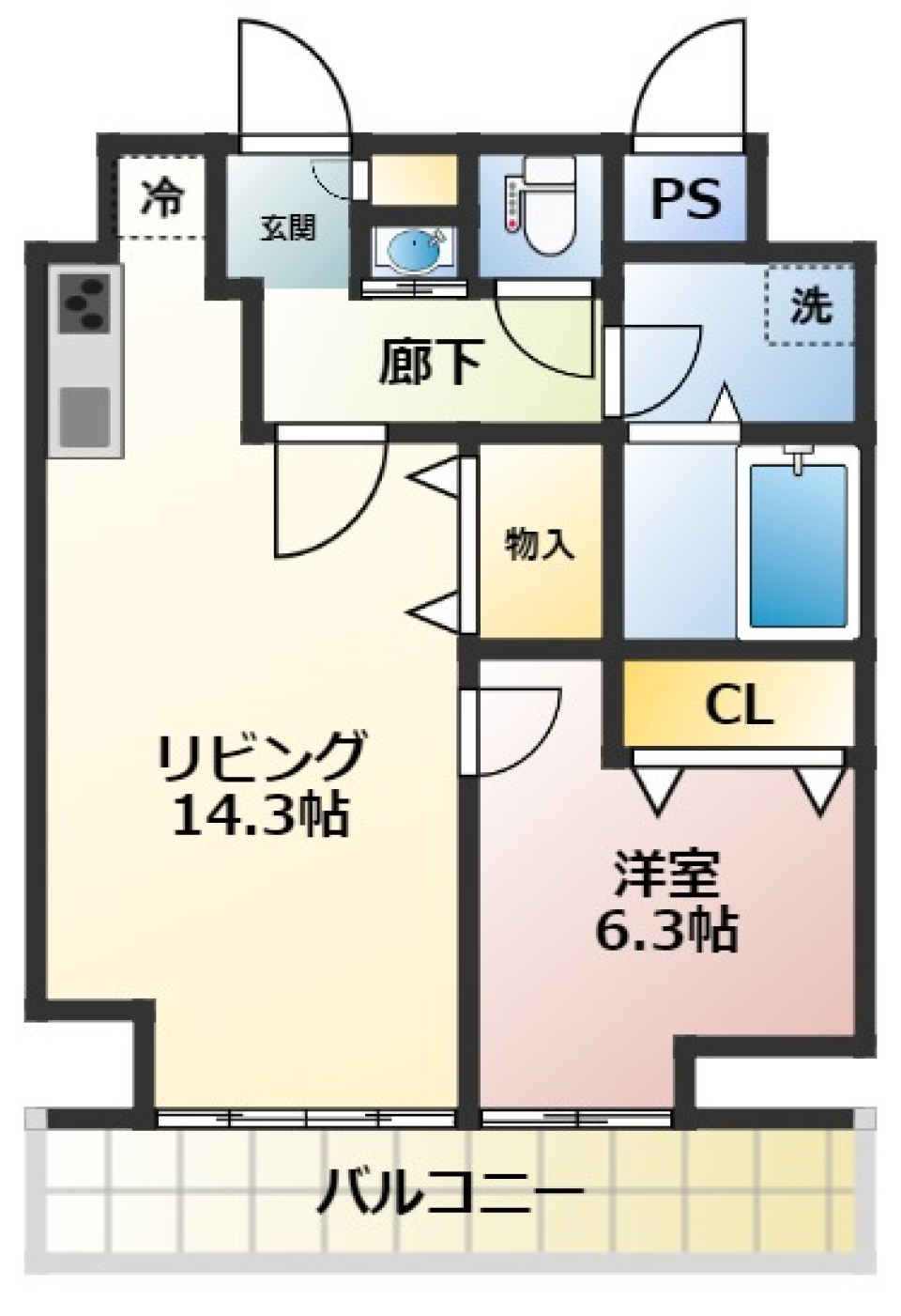 DAIWAマンション 801号室の間取り図