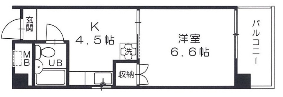 川本ビル 505号室の間取り図