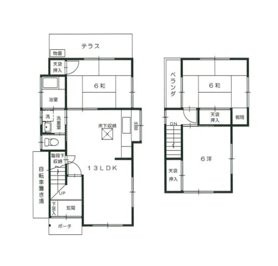 下島貸家　A棟の間取り図