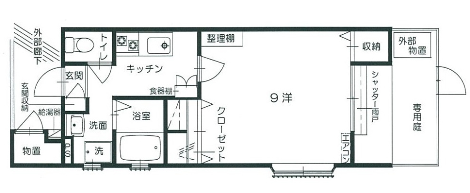 コーポ・セラ 101号室の間取り図