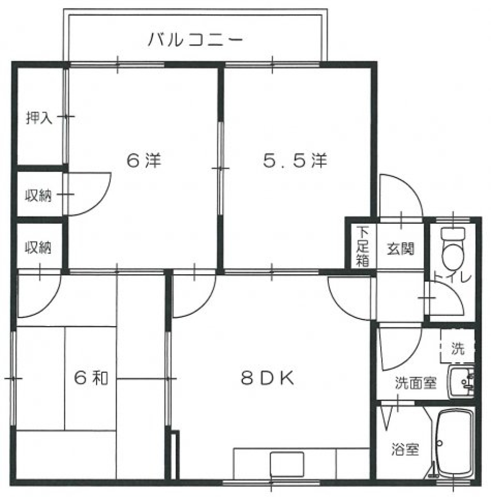 ハイム西本　102号室［ペット可］の間取り図