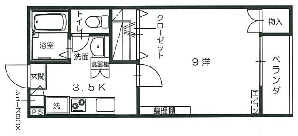 Chien Blen　102号室の間取り図