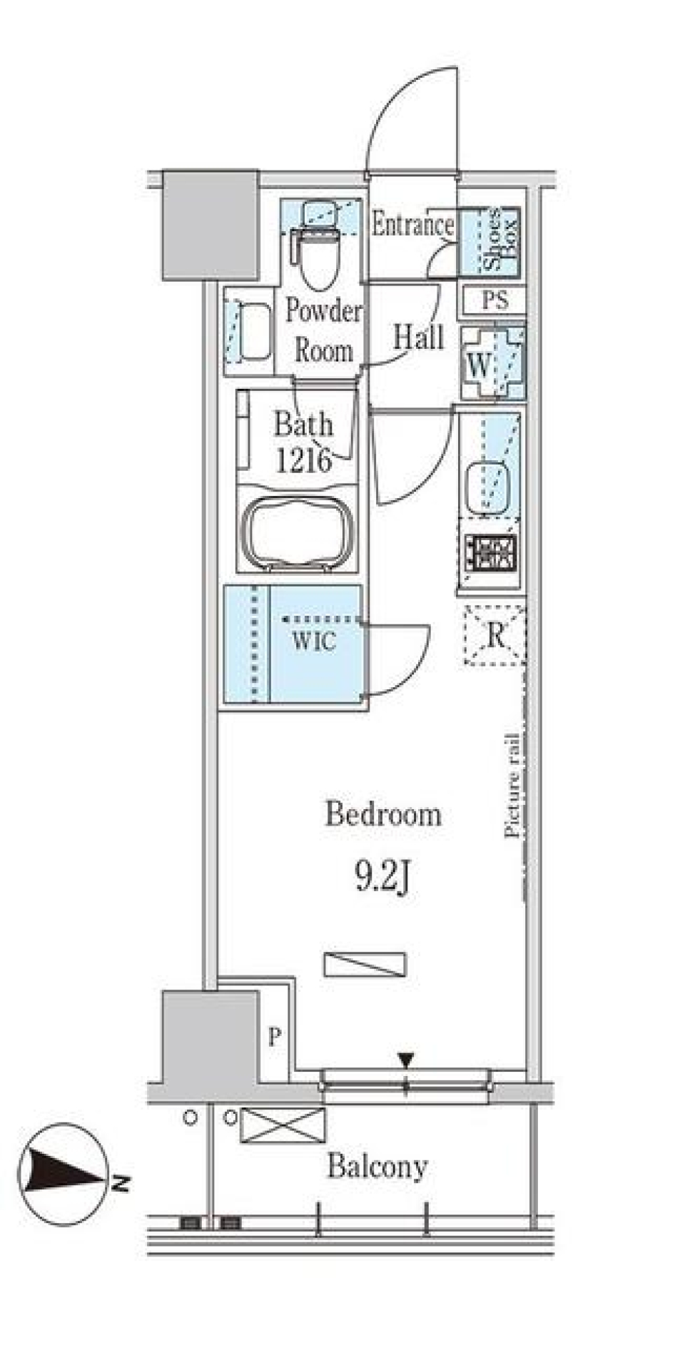 パークアクシス木場キャナル　ウエスト　510号室［ペット可］の間取り図
