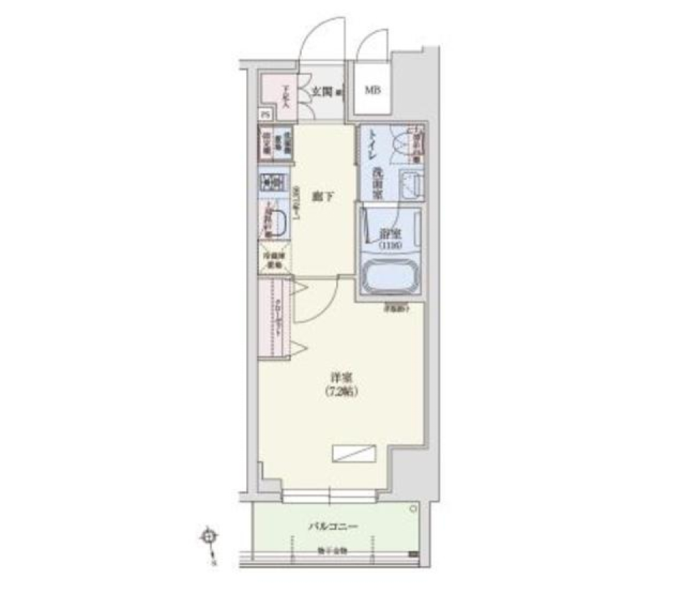 アーバネックス秋葉原ＥＡＳＴ　1203号室の間取り図