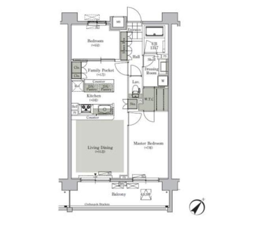 パークキューブ西ヶ原ステージ1003号室　［ペット可］の間取り図