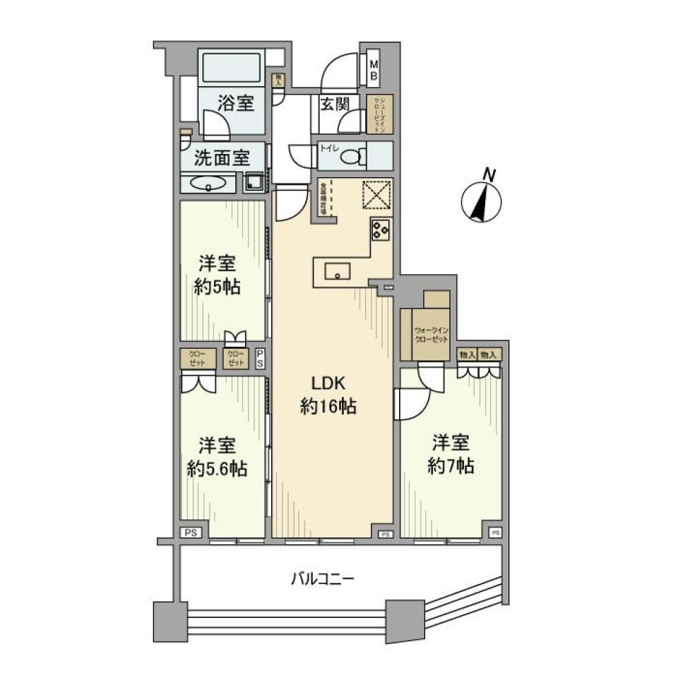 レフィール参宮橋ヒルズ　504号室の間取り図