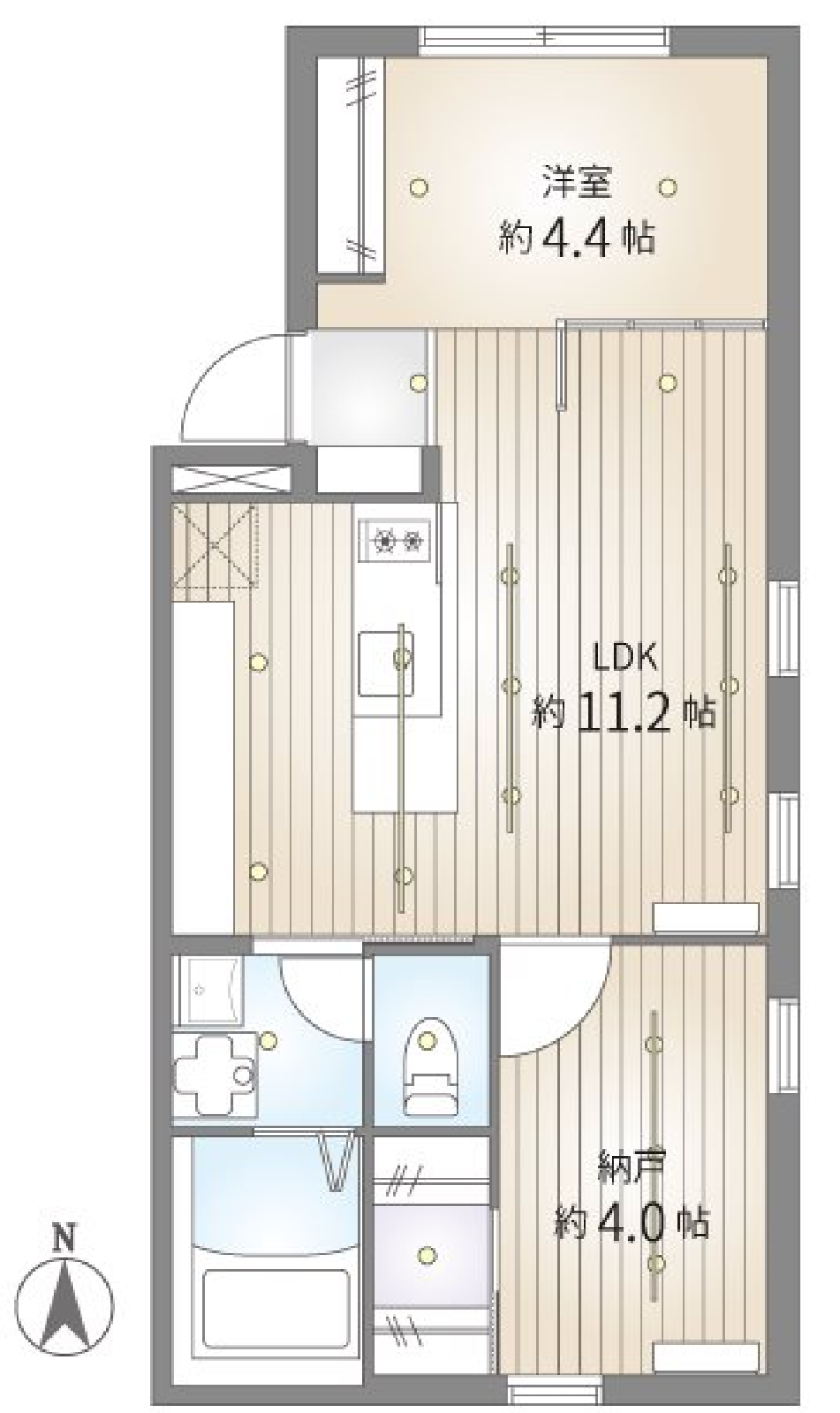 晴れやかな暮らし［ペット可］の間取り図