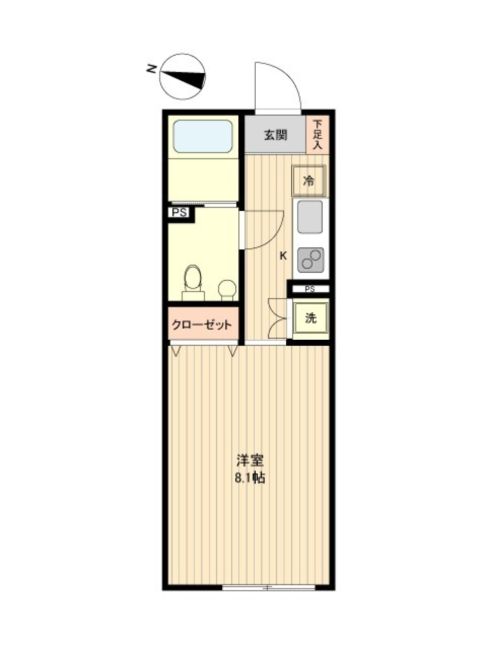 ＧＣ用賀　304号室の間取り図