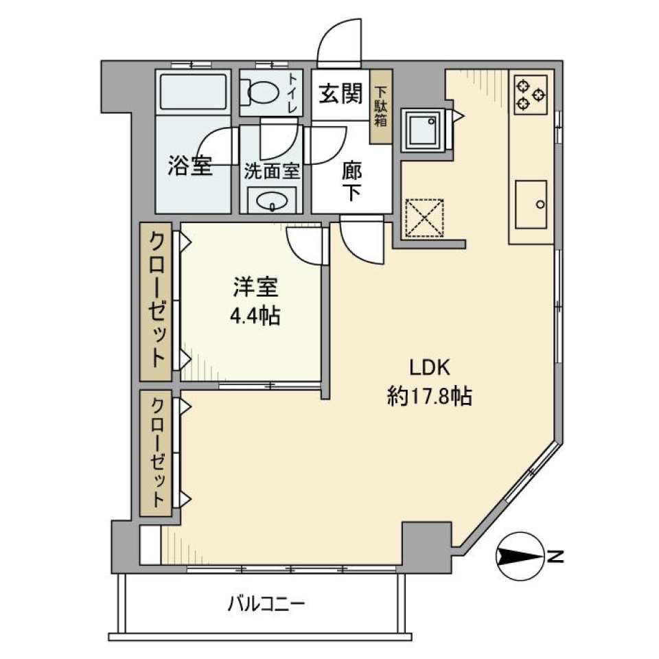 原宿グリーンハイツ　608号室の間取り図