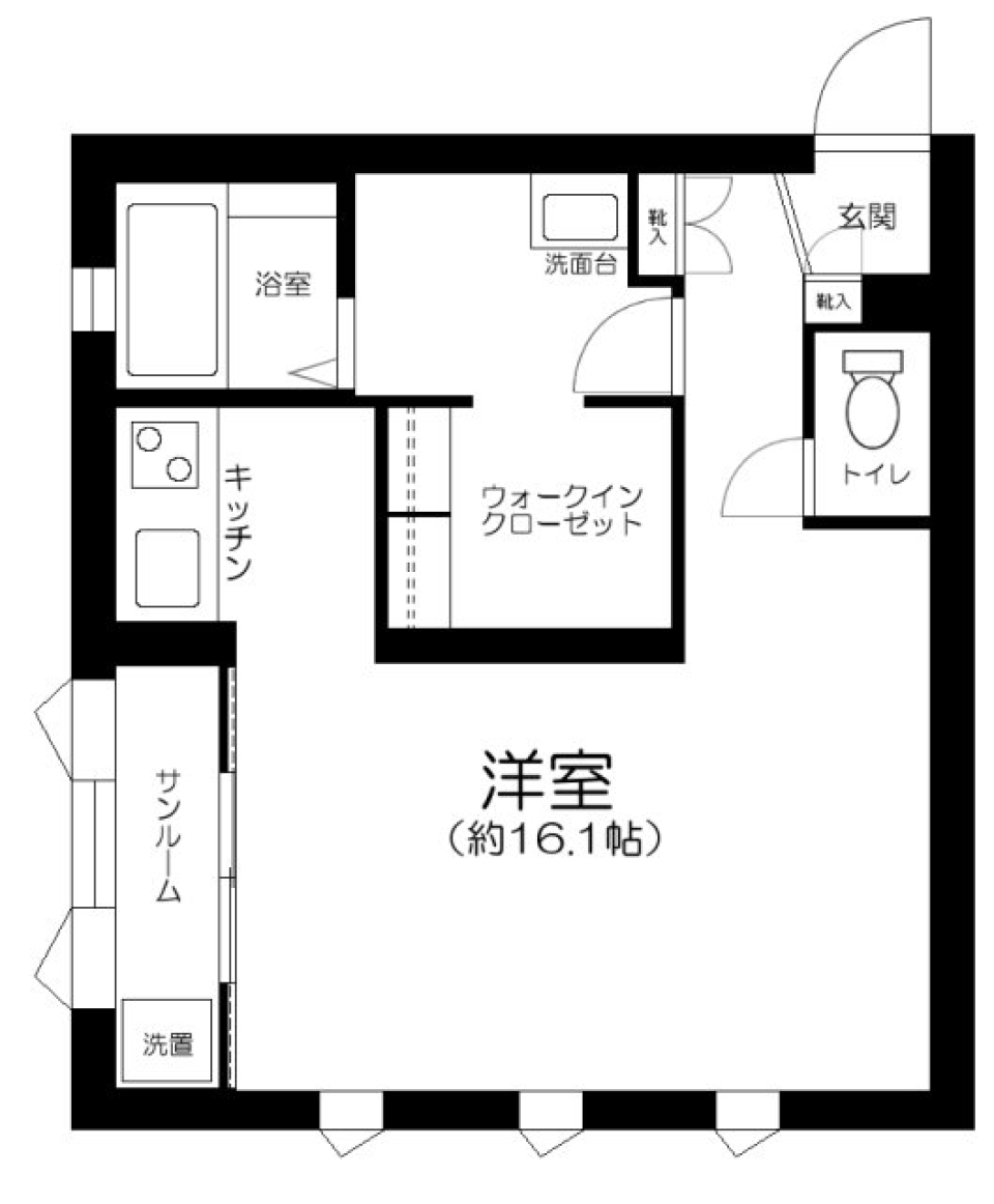 シンプルな美しさの間取り図