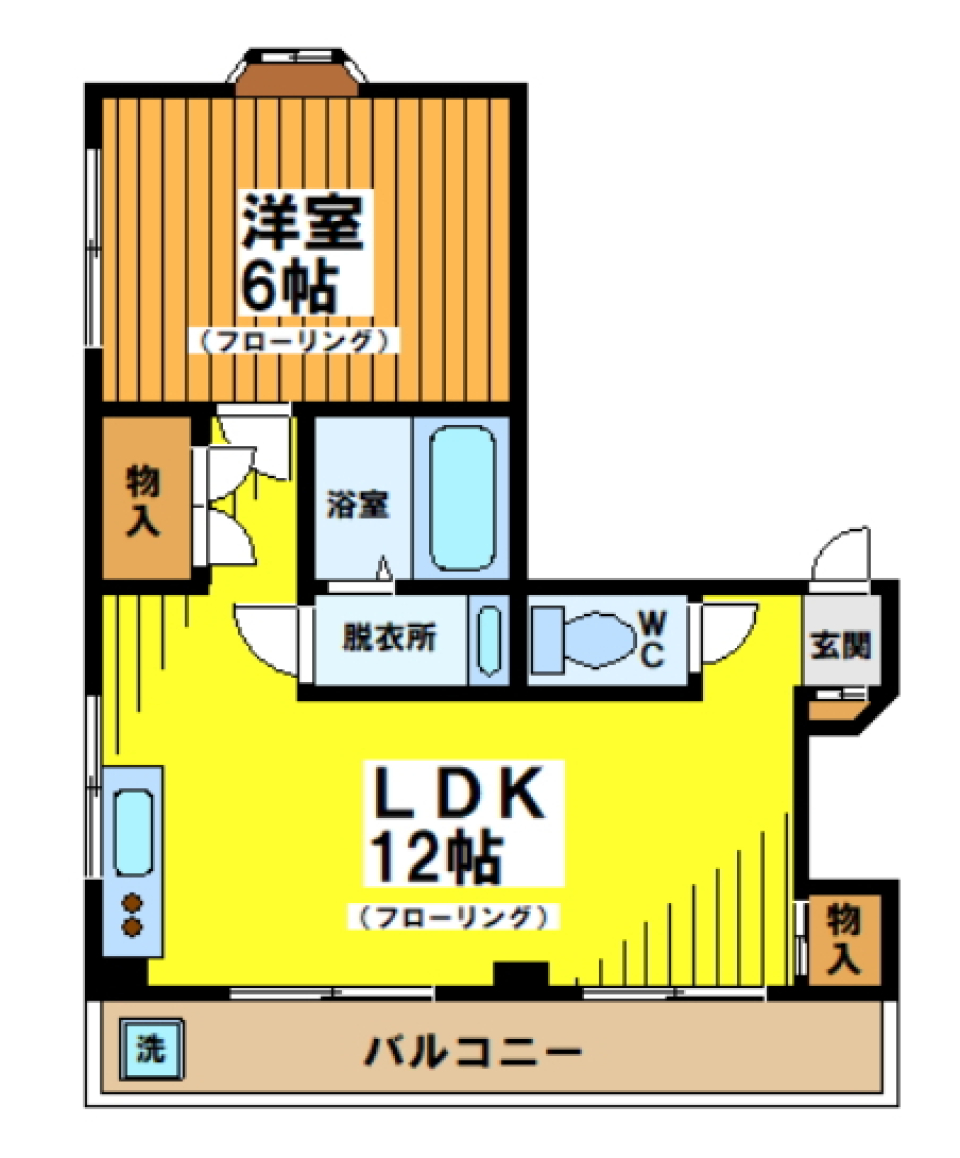 コルムハウス　201号室の間取り図