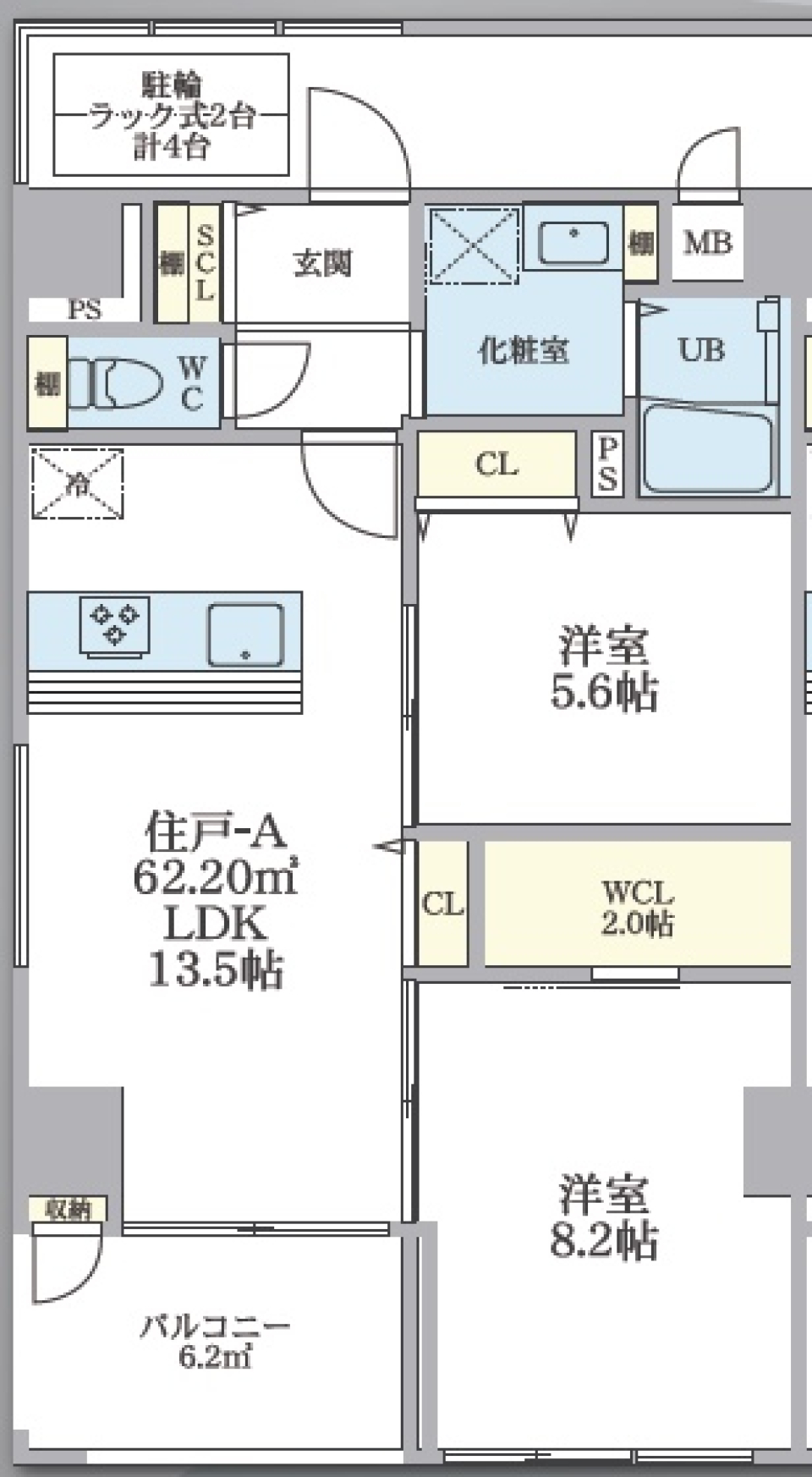 SS KNOT　703号室の間取り図