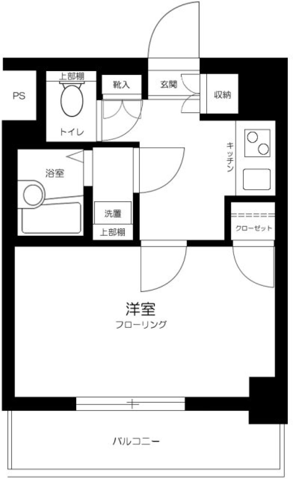 スカイコート神田第３　205号室の間取り図
