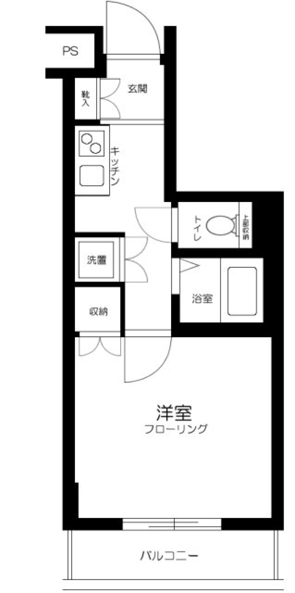 スカイコート日本橋浜町第３　206号室の間取り図
