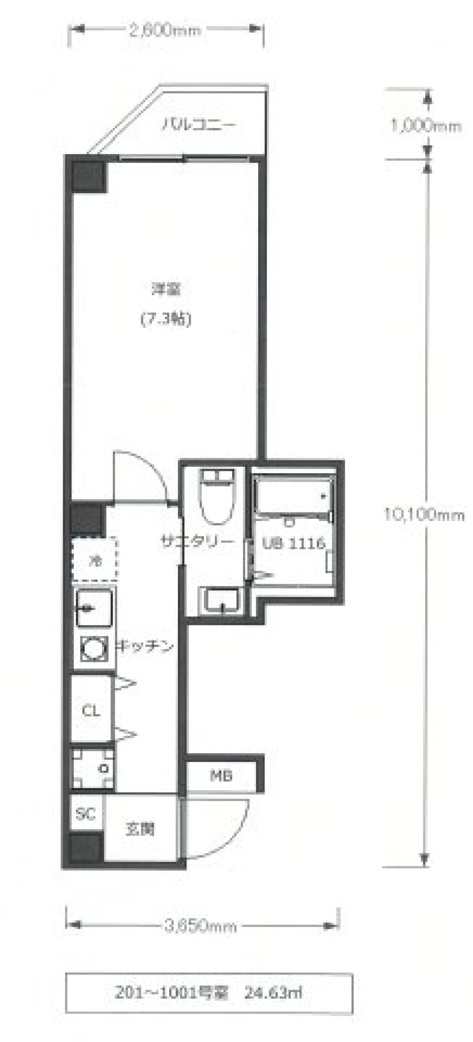 Lotso京成立石　901号室［ペット可］の間取り図