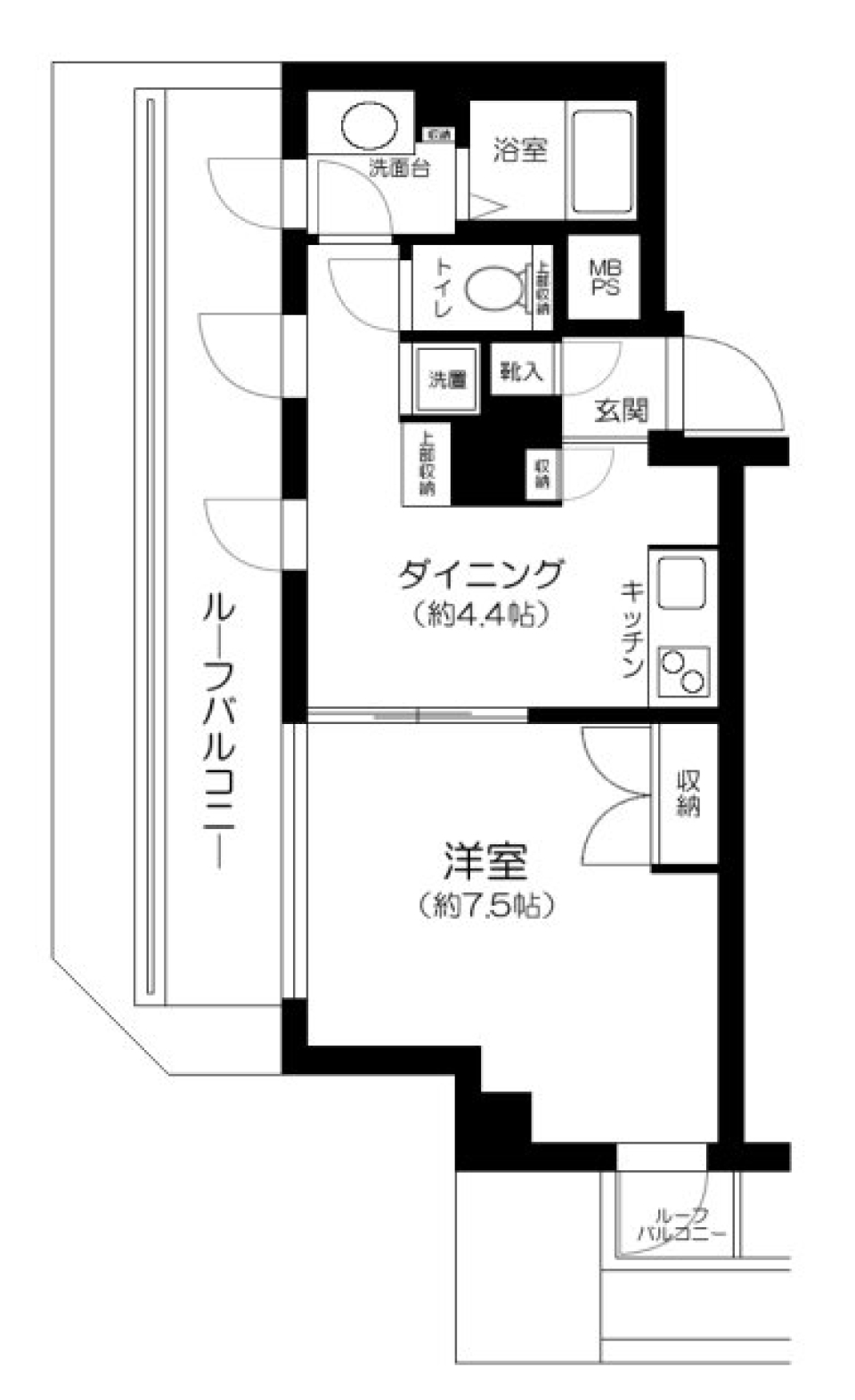 マートルコート自由が丘・Ⅱ　602号室の間取り図