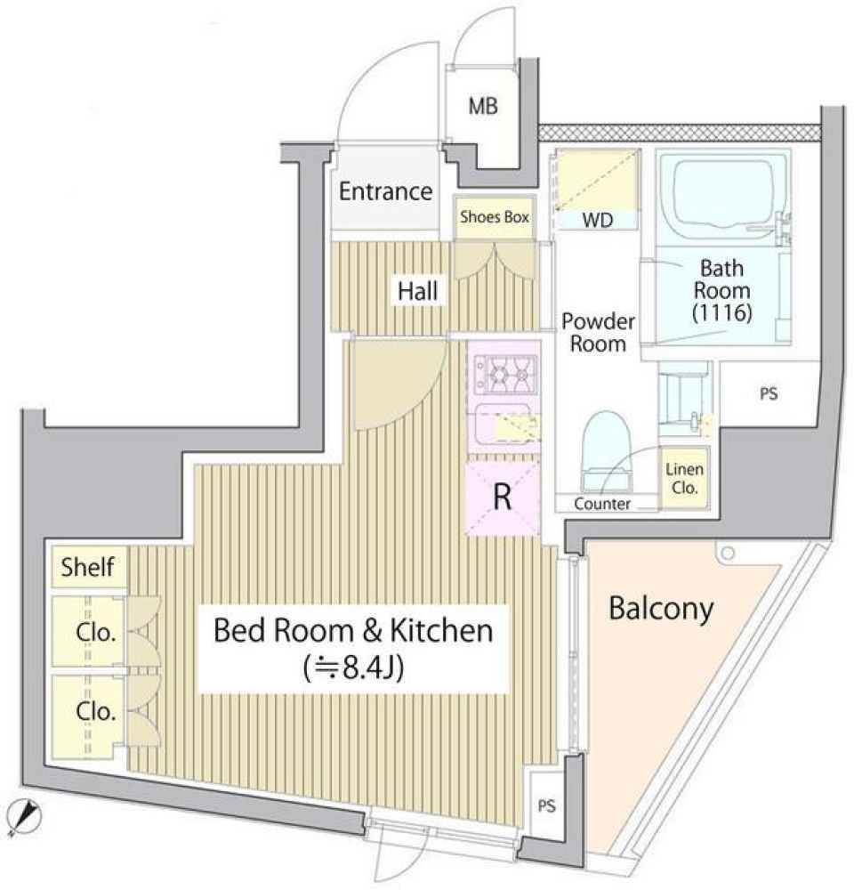 ＮＪＫ　ＭＡＲＱＵＩＳ　ＯＭＯＴＥＳＡＮＤＯ　901号室の間取り図