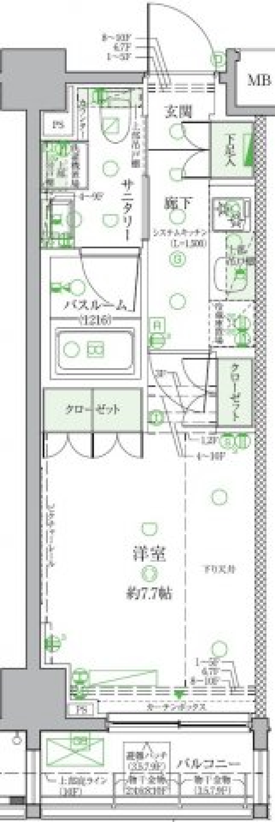 クレヴィスタ板橋西台Ⅱ　203号室［ペット可］の間取り図