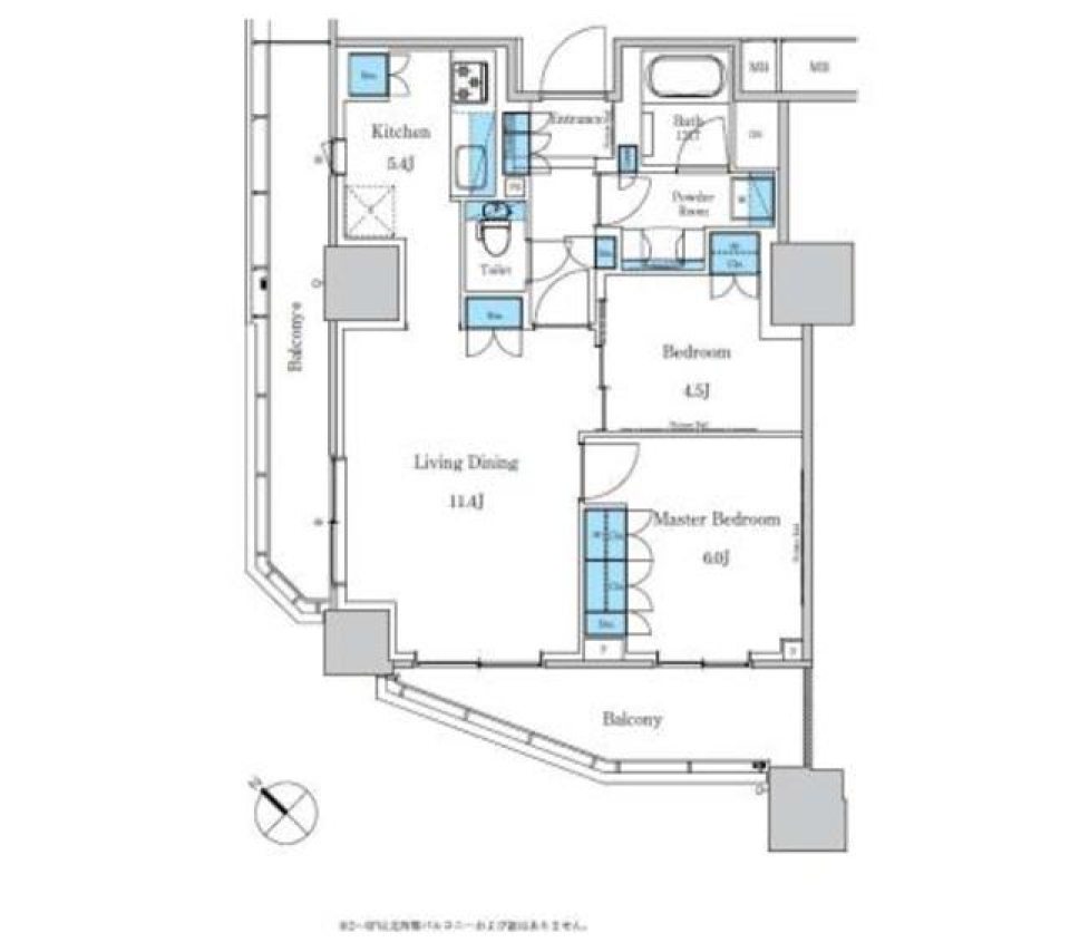 パークアクシス滝野川ラ　ブリーズ　1405号室［ペット可］の間取り図