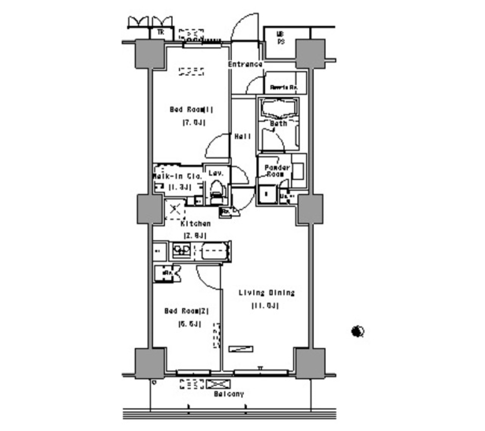 パークアクシス豊洲　913号室［ペット可］の間取り図