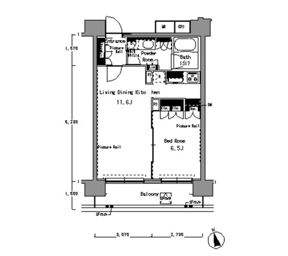 パークアクシス渋谷桜丘サウス　903号室［ペット可］の間取り図