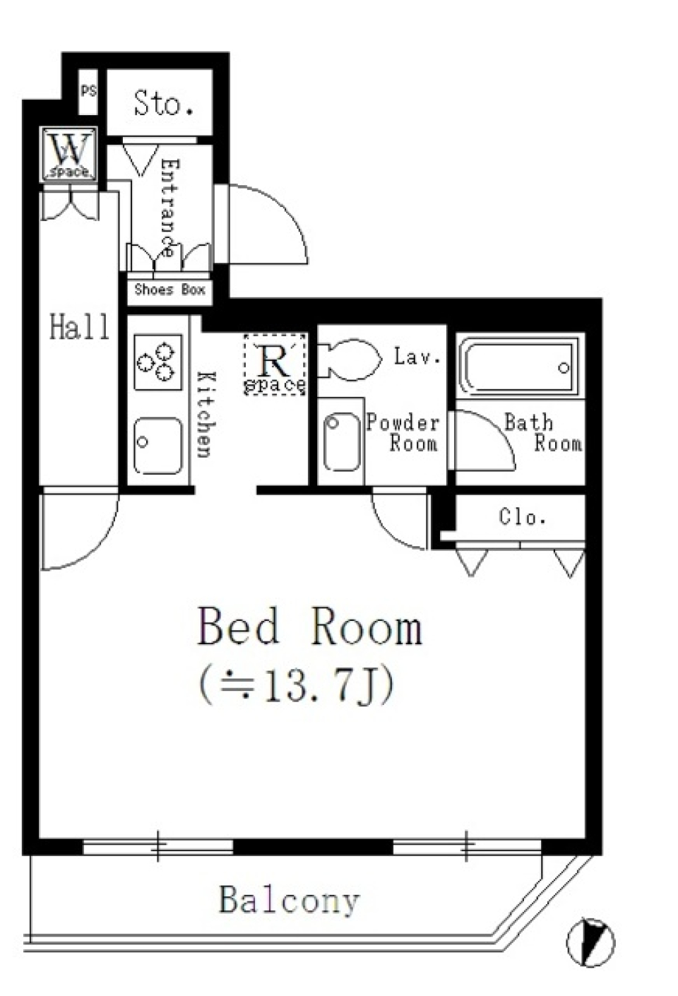 アーバネックス新井薬師　201号室の間取り図