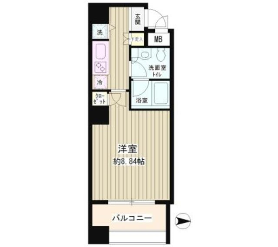 スカイパーク御苑　603号室の間取り図