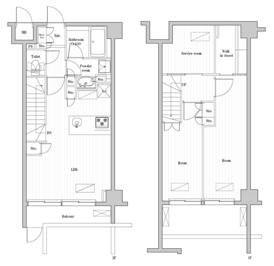 レジデンス桜新町ガーデン　108号室［ペット可］の間取り図