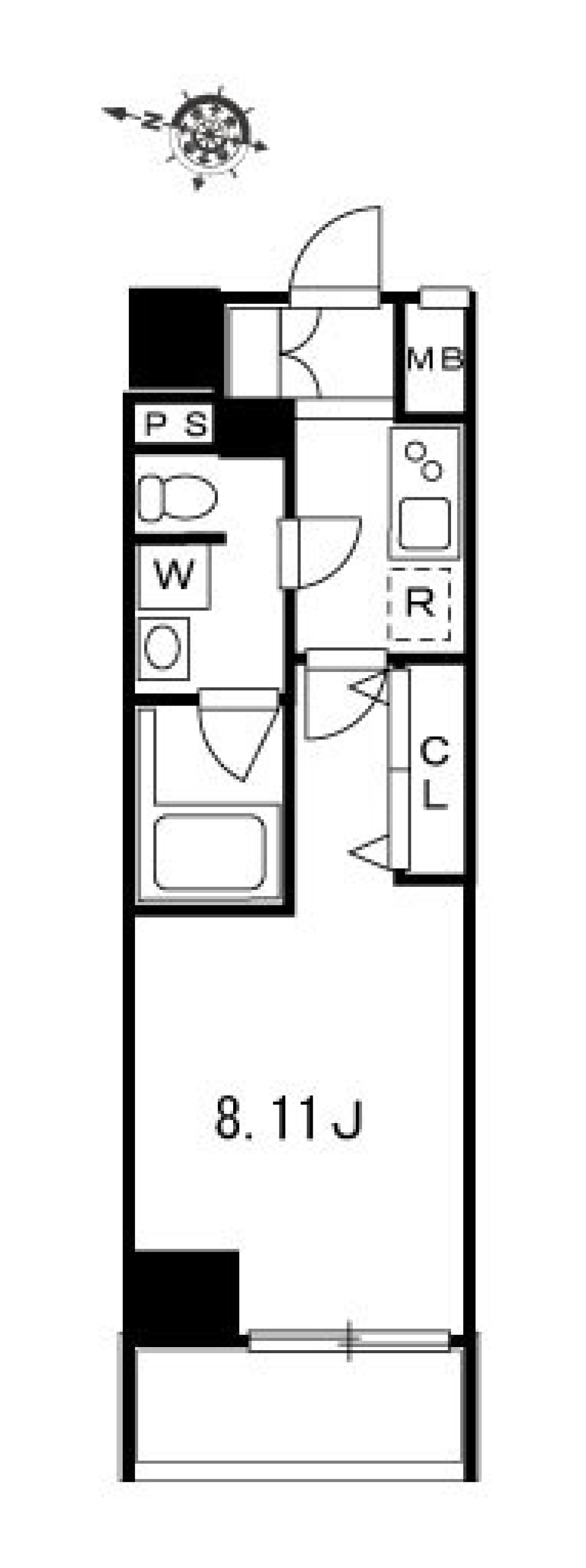 レグゼ王子神谷　702号室［ペット可］の間取り図