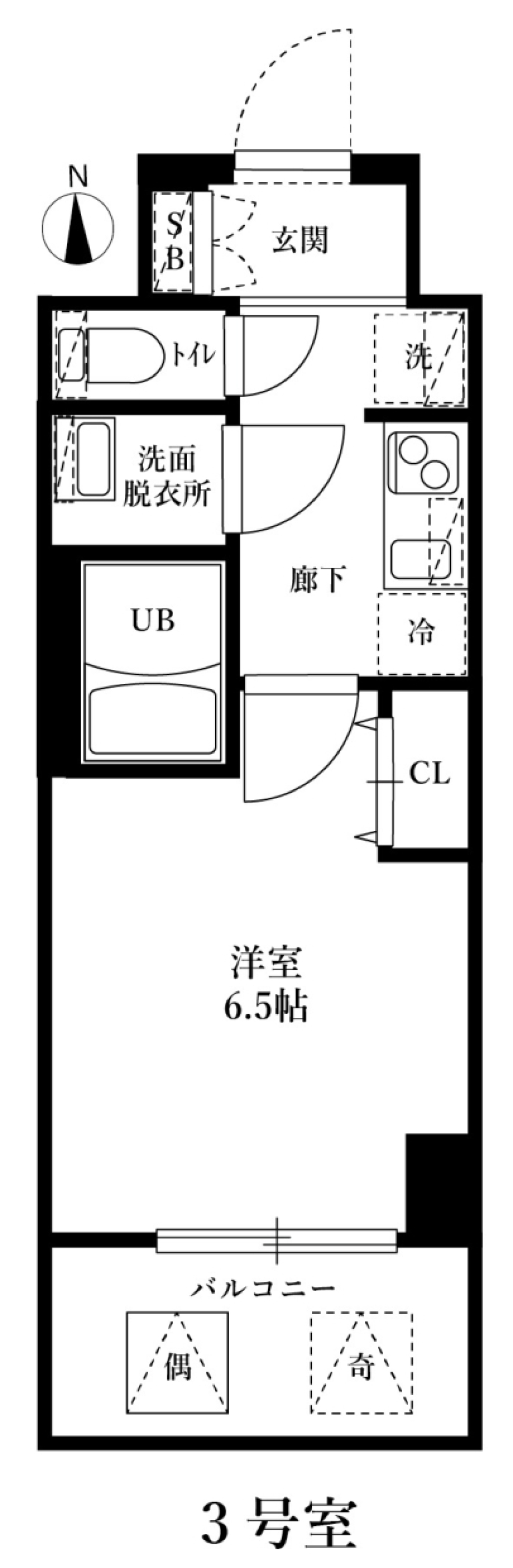 アルティザ江坂　1103号室［新築］の間取り図
