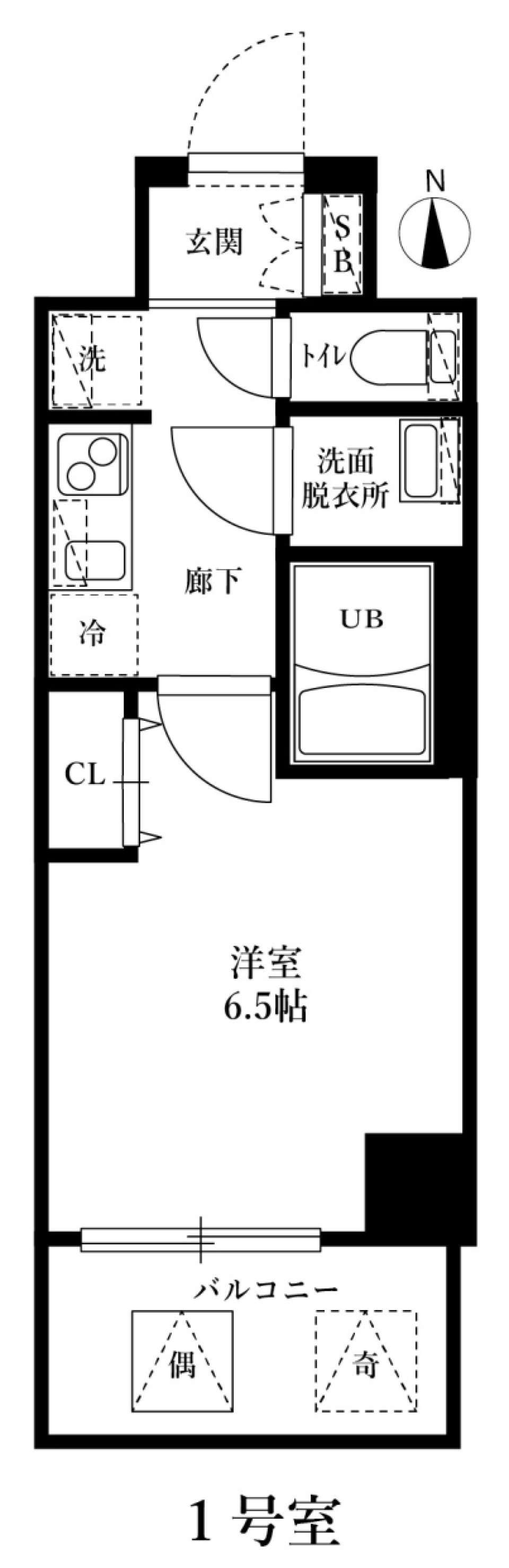 アルティザ江坂　0501号室［新築］の間取り図