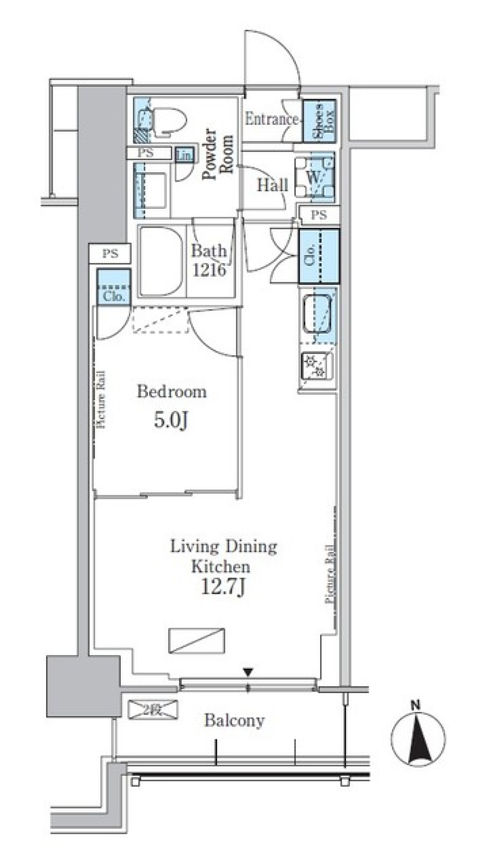 パークアクシス新宿百人町　112号室［ペット可］の間取り図