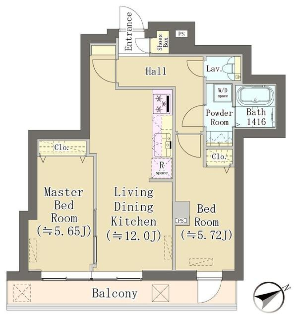 エクセル東山　402号室の間取り図