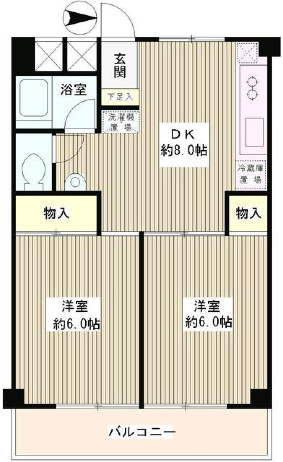 東高円寺ハイム　106号室の間取り図