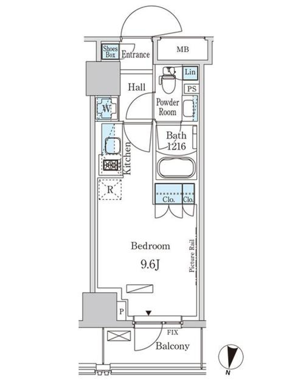 パークアクシス成増二丁目　708号室［新築］の間取り図