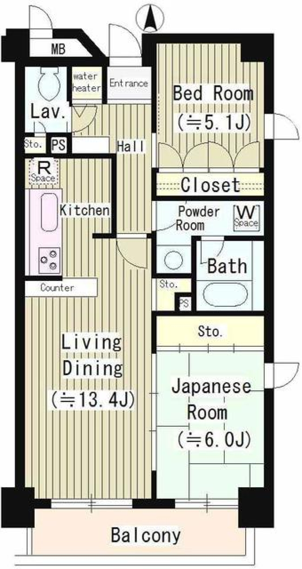 アミ浜田山　501号室の間取り図