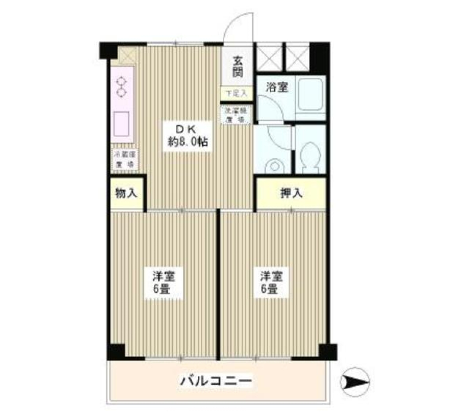 東高円寺ハイム　105号室の間取り図